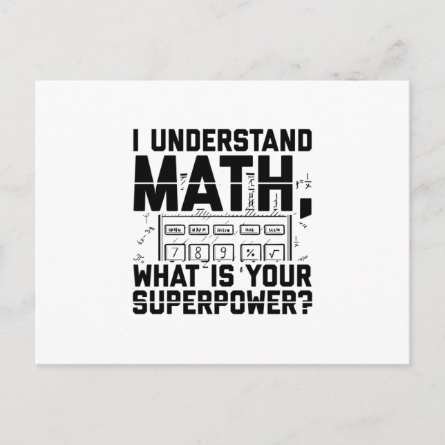 Mathematician | Math Teacher Students Gift Idea Postcard (Front)