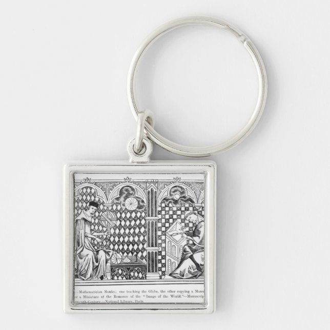 Mathematician Monks: one teaching the Globe Key Ring (Front)