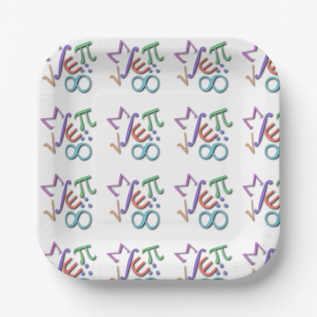 "mathematician" paper plate (Front)