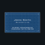 Mathematician Professional Blueprint Business Card<br><div class="desc">Professional Blueprint Mathematician Business Card.</div>