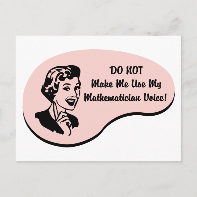 Mathematician Voice Postcard (Front)