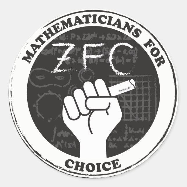 Mathematicians for Choice Stickers (Front)