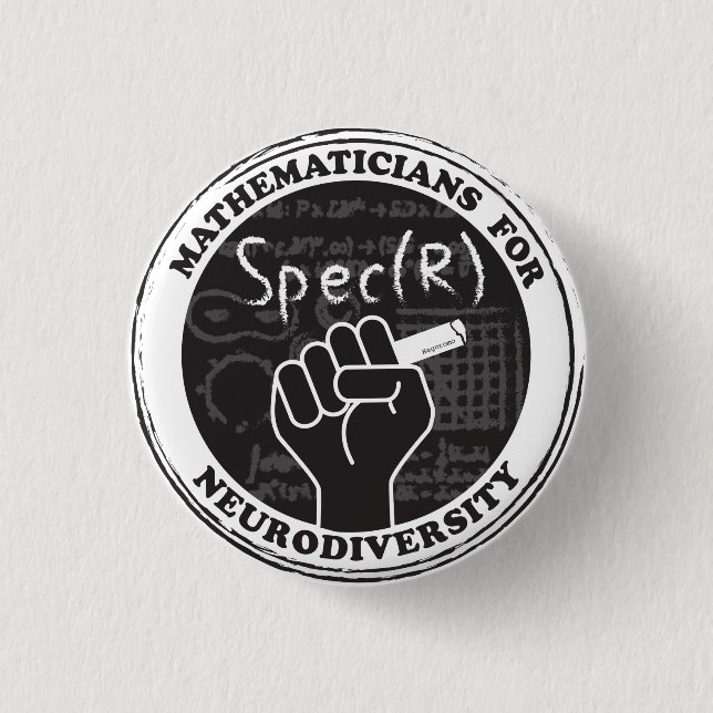 Mathematicians for Neurodiversity Button (Front)