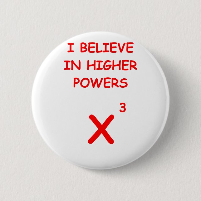 mathematics 6 cm round badge (Front)