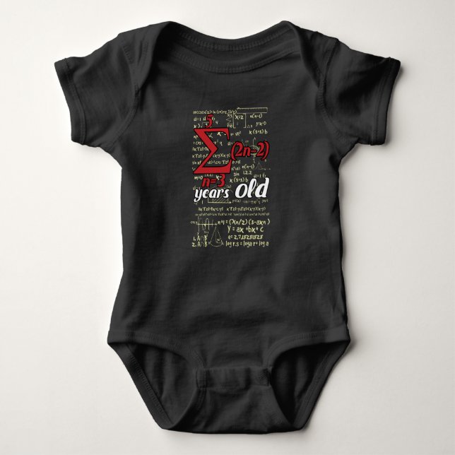 Mathematics Algebra Baby Bodysuit (Front)