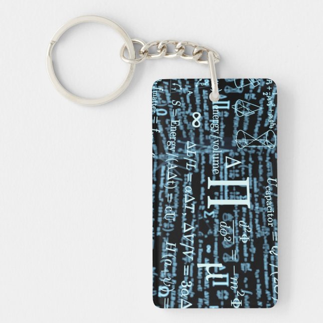 Mathematics Algebra Design Key Ring (Front)