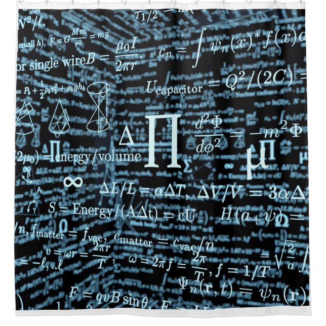 Mathematics Algebra Design Shower Curtain (Front)