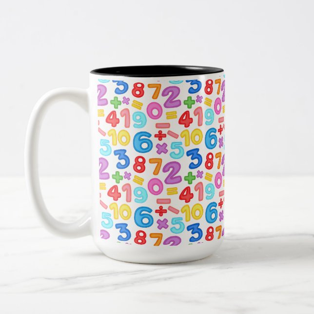 MATHEMATICS AND NUMERICAL OPERATIONS Two-Tone COFFEE MUG (Left)