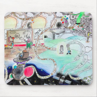 Mathematics cartoon humour - student, teacher, gee mouse pad