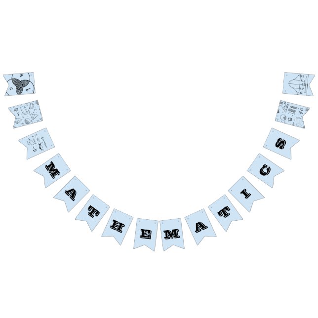 Mathematics Class | Black & Pastel Blue Decor Bunting (All)