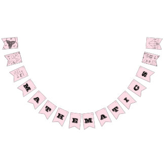 Mathematics Class | Black & Soft Pink Decor Bunting