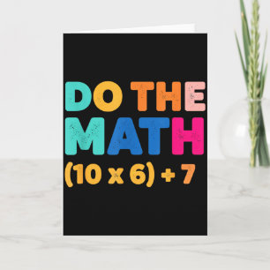 Mathematics Do The Math Colorful Equation Design Card