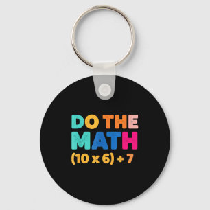 Mathematics Do The Math Colorful Equation Design Key Ring