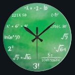 Mathematics Equation Quiz for Geeks Large Clock<br><div class="desc">Larger size for Doctor Sheldon Cooper clock.</div>