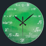 Mathematics Equation Quiz for Geeks Large Clock<br><div class="desc">Larger size for Doctor Sheldon Cooper clock.</div>