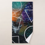 Mathematics Formula Bathroom Towel Set<br><div class="desc">Add clever style to your bathroom with this towel set,  featuring a vibrant patchwork of mathematical formulas,  equations,  and geometric shapes. Perfect for students,  teachers,  and STEM enthusiasts,  this soft and absorbent towel set blends academic inspiration with everyday comfort.</div>
