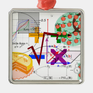 mathematics formula physics school metal tree decoration