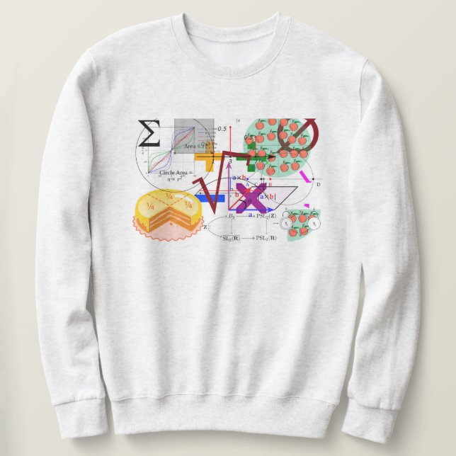 mathematics formula physics school sweatshirt (Design Front)