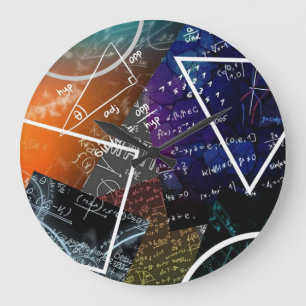 Mathematics Formula Wall Clock