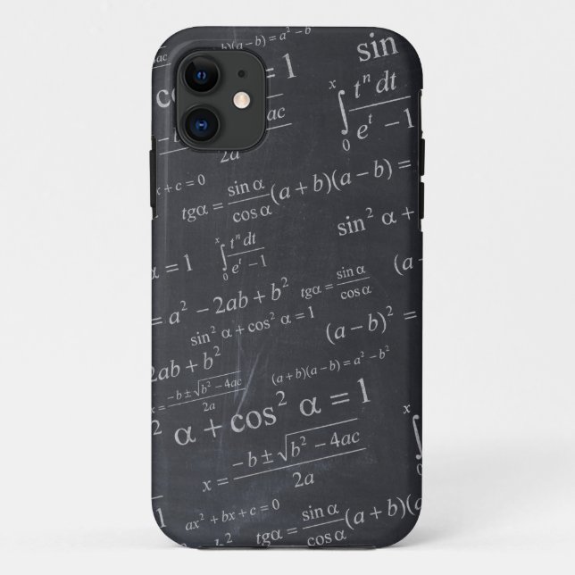 Mathematics Formulas on Chalkboard - Funny Unique Case-Mate iPhone Case (Back)