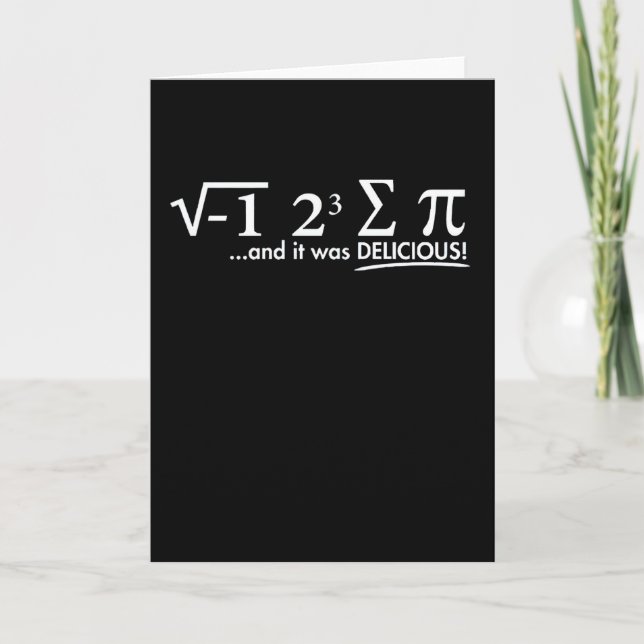 Mathematics Funny Math Lover 3.14 Pi Day Symbol Card (Front)