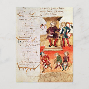 Mathematics Lesson, from a mathematical treatise Postcard