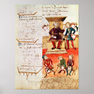 Mathematics Lesson, from a mathematical treatise Poster