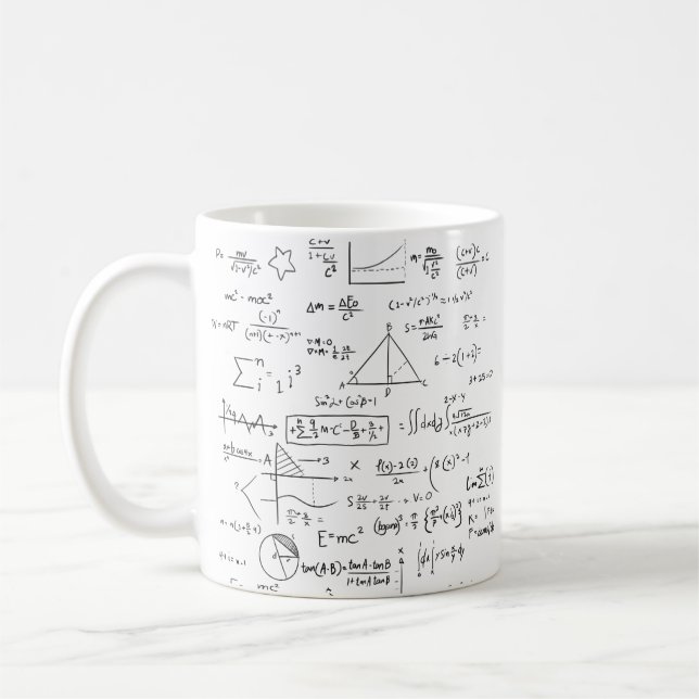 Mathematics Math Problems Geeky Coffee Mug (Left)