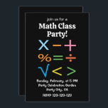 Mathematics Math Symbol Math  Invitation<br><div class="desc">Mathematics Math Symbol Math Invitation original design by Nisha Prabhu. Fully Customisable. Personalise with your details. Invite your friends and family to an unforgettable math-themed celebration with our vibrant Colourful Math Invitation! This eye-catching design combines whimsical math symbols, bold colours, and playful patterns that will spark joy and curiosity in...</div>