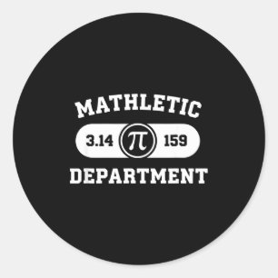 Mathematics Mathletic Department Pi 3.14 159 Classic Round Sticker