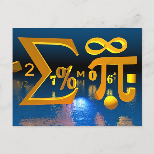 Mathematics postcard (Front)