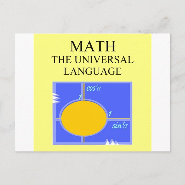 mathematics rules postcard (Front)