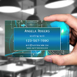 Mathematics Science Teacher Business Card<br><div class="desc">Business card for a teacher in mathematics or physics featuring a teal turquoise geometric design.</div>