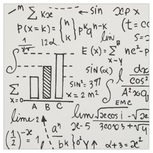 mathematics scribbles  fabric