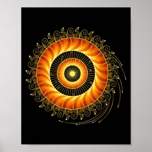 Mathematics Spiral Sacred Geometry Fibonacci Manda Poster