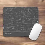 Mathematics Teacher Formulas Algebra Office Mouse Pad<br><div class="desc">Cute and simple personalise mouse pad with a pattern of mathematic formulas and equations. Perfect gift for teachers and math nerds. Illustrated and designed by Patricia Alvarez.</div>