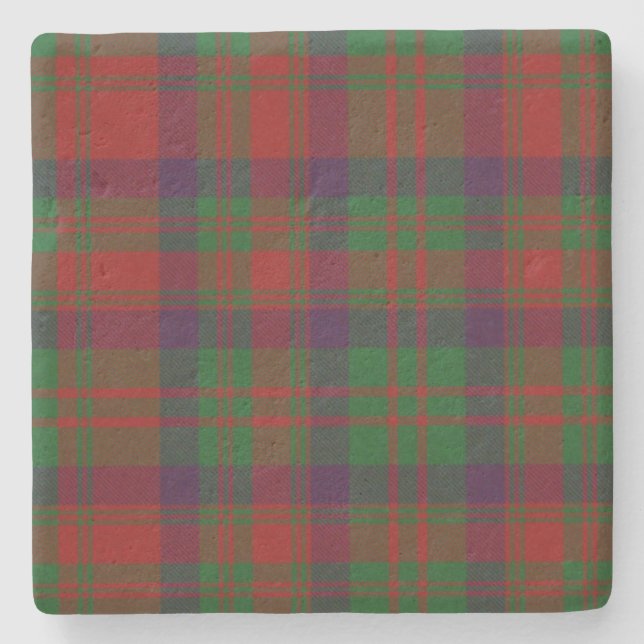Matheson Clan Tartan Plaid Stone Coaster (Front)