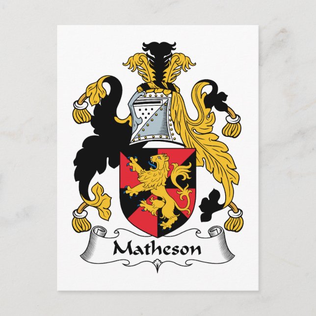 Matheson Family Crest Postcard (Front)