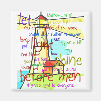 Mathew 5:14-16 Lighthouse 1 Magnet