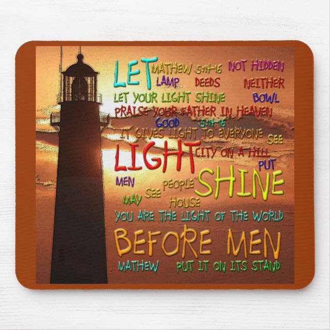 Mathew 5:14-16 Lighthouse 2 Mouse Pad (Front)