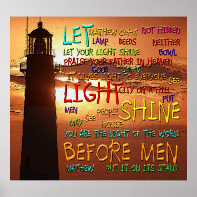 Mathew 5:14-16 Lighthouse 2 Poster (Front)