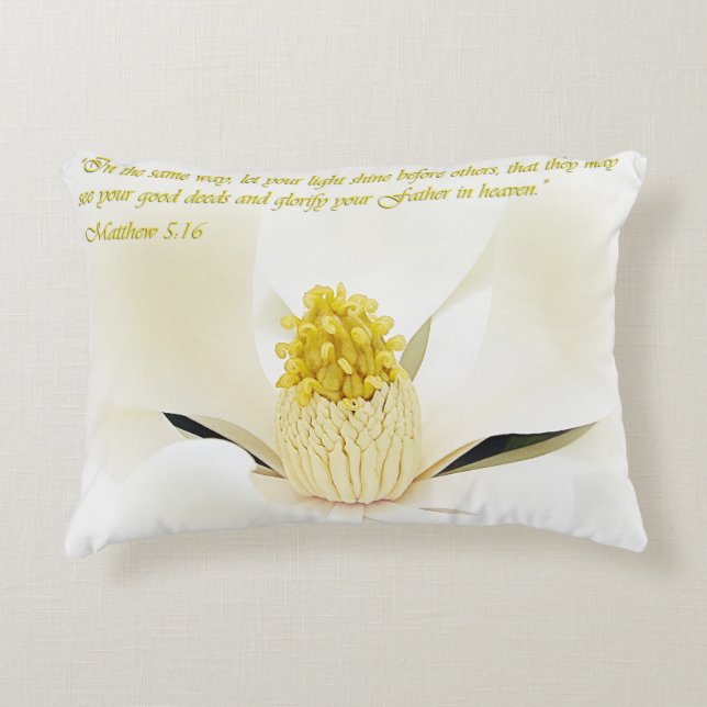 Mathew 5:16 Inspirational Decorative Cushion (Front)
