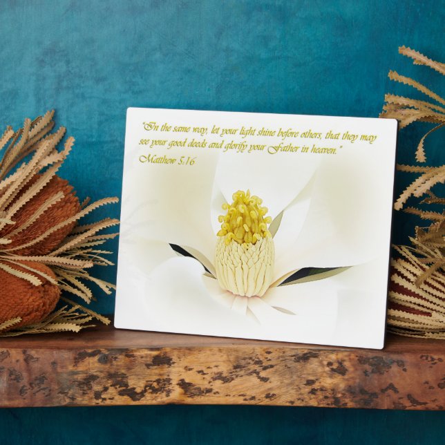 Mathew 5:16 Inspirational Plaque (Side)