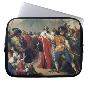 Mathieu Mole being stopped by the Parisian crowd o Laptop Sleeve