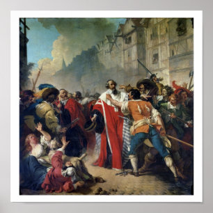 Mathieu Mole being stopped by the Parisian crowd o Poster