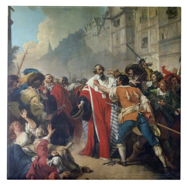 Mathieu Mole being stopped by the Parisian crowd o Tile (Front)