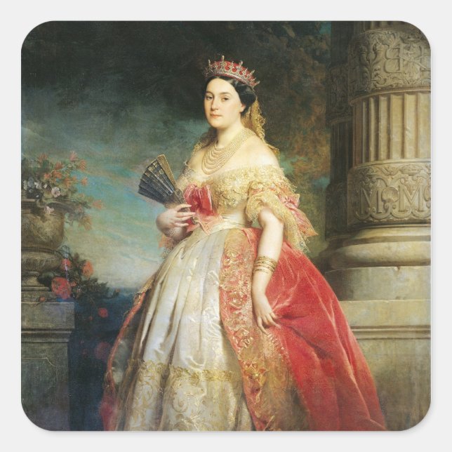 Mathilde Laetitia Wilhelmine Bonaparte  1861 Square Sticker (Front)