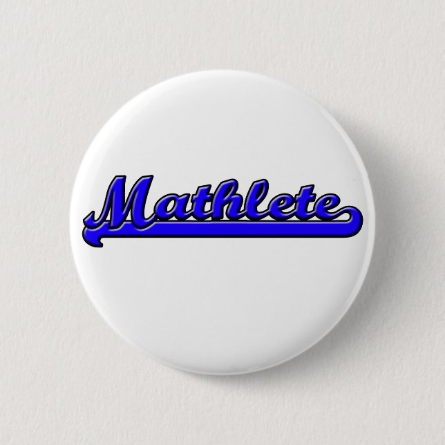 Mathlete 6 Cm Round Badge (Front)