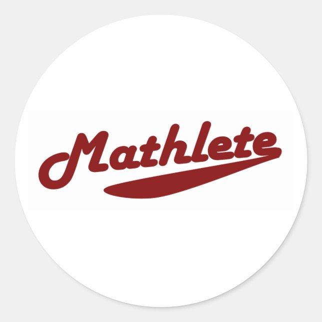 Mathlete Classic Round Sticker (Front)