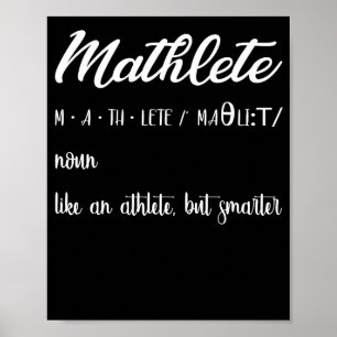 Mathlete Definition Math Nerd Geek Poster